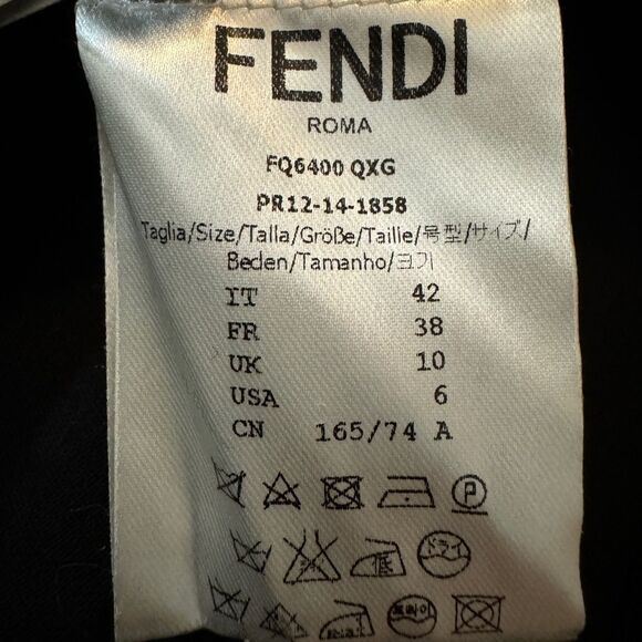 Vintage Fendi Wool Skirt Silk Lined 6 - Picture 9 of 10